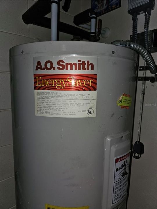 Hot water heater, 2001.