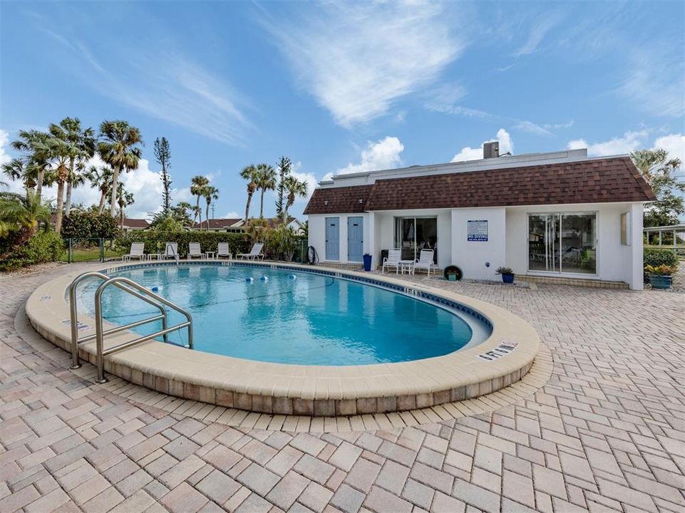 Community pool and clubhouse view