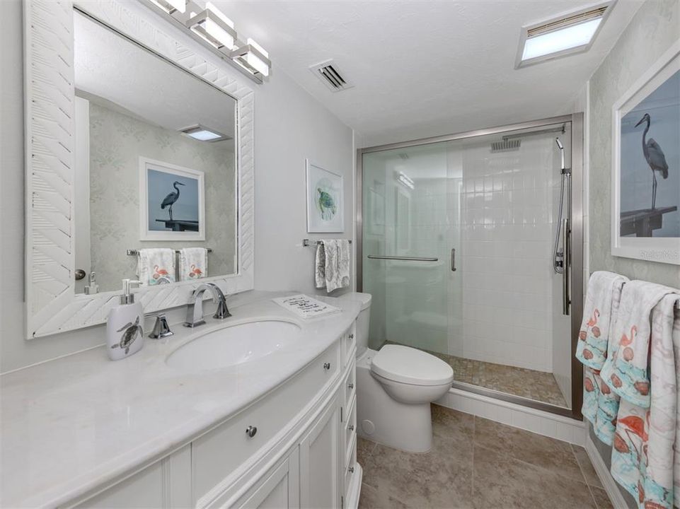 Second bathroom with walk in shower