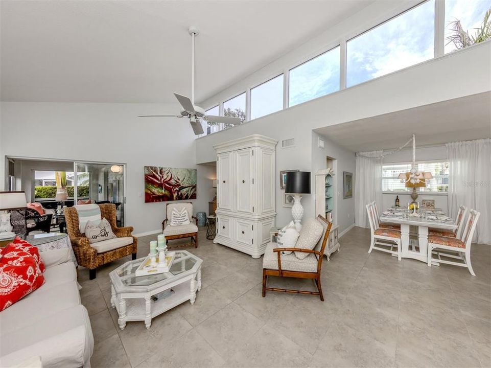 Living room and dining room view