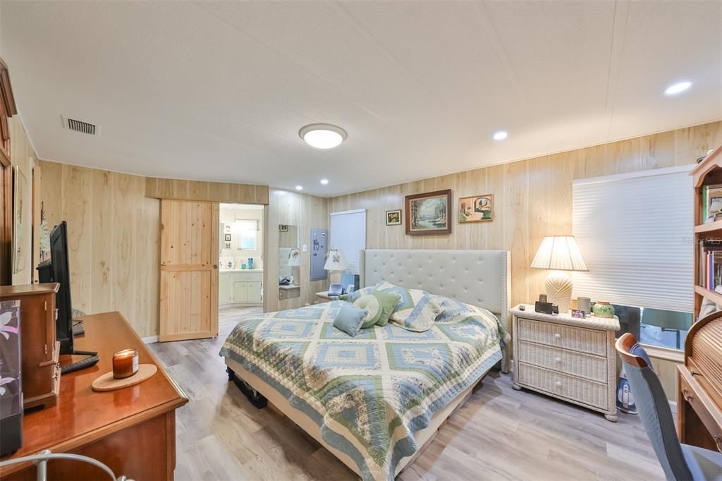 Master bedroom.. see that locally hand made custom door into the master bath!