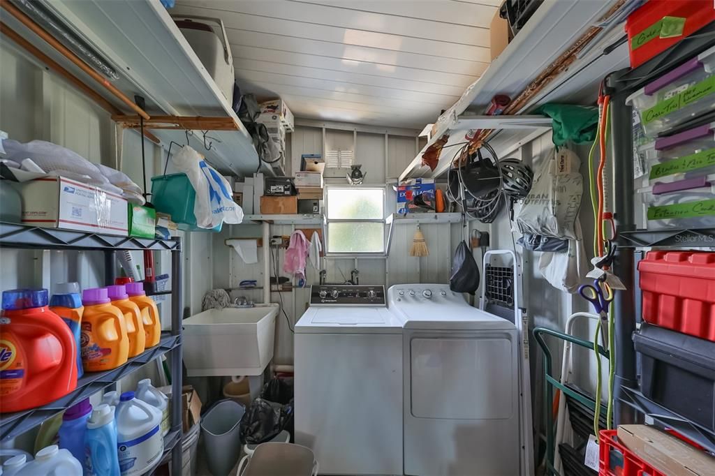 Indoor laundry with extra storage