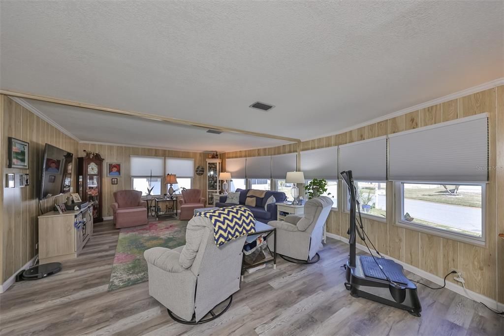 HUGE Living room New windows with tint for privacy!