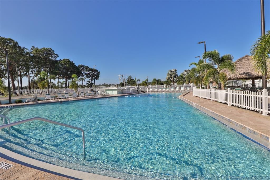 Here is you ginormous  pool for a nice cool dip anytime of the day!