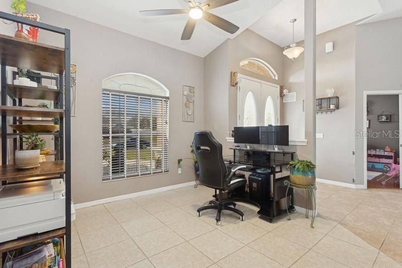 Dining Room area set up as office