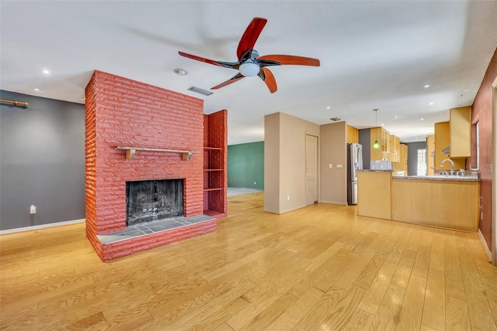 Family Room with fireplace