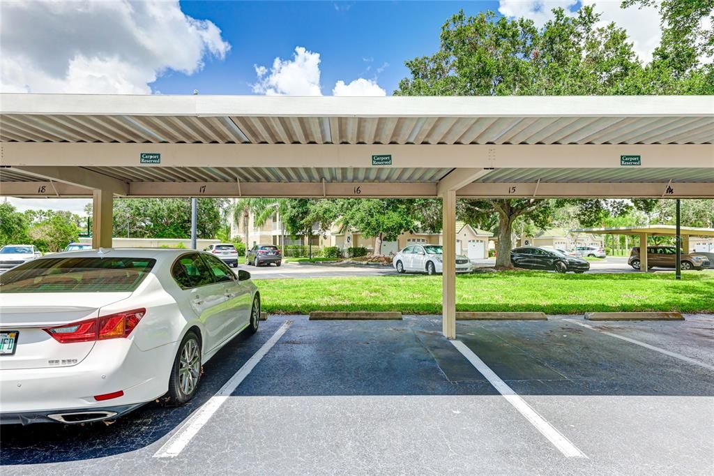 dedicated carport space