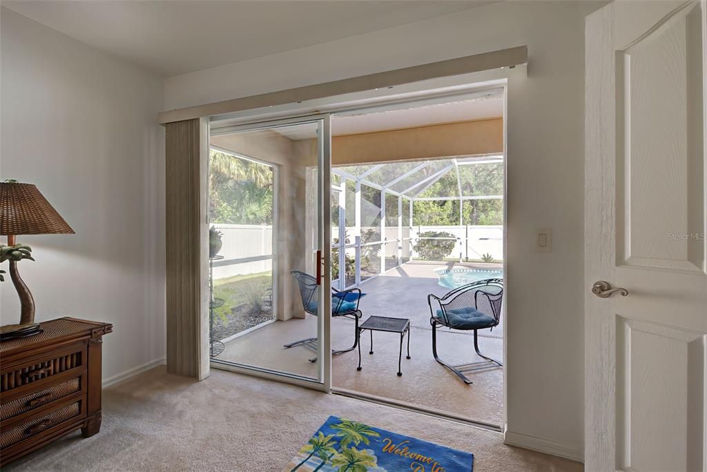 Master Bedroom with sliders to lanai