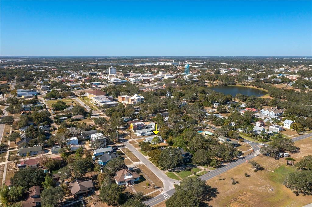 Aerial looking West