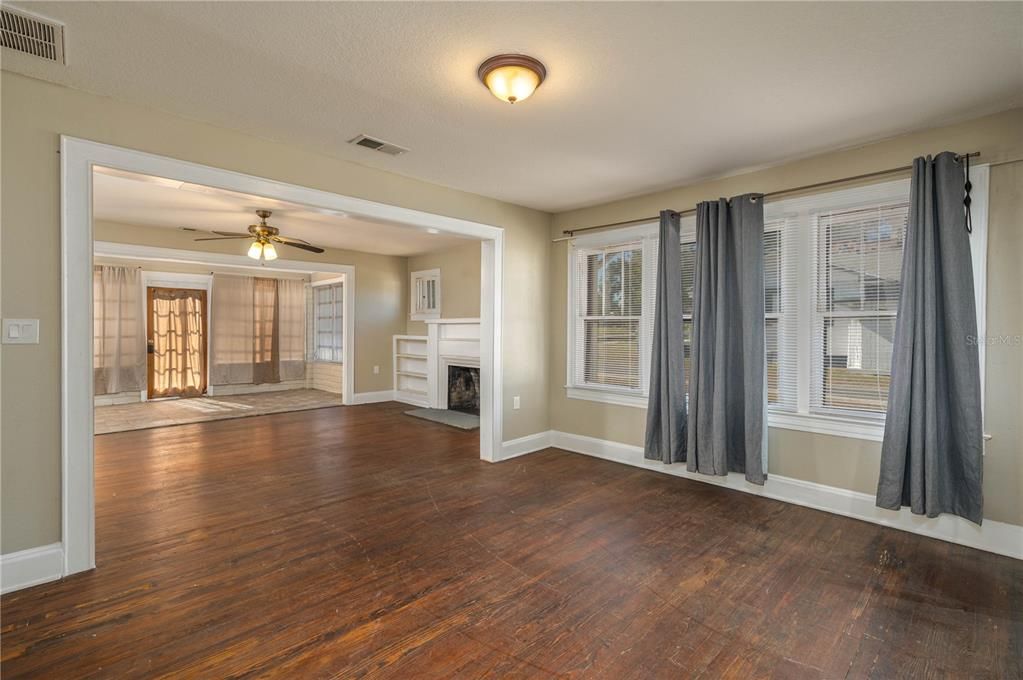 Dining room looking into family room and entry