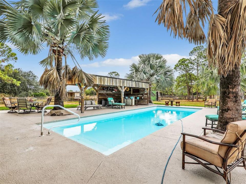 1810 Desoto Ave pool with covered cabana bar