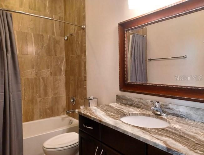 Bathroom 2 large granite vanity and shower/tub