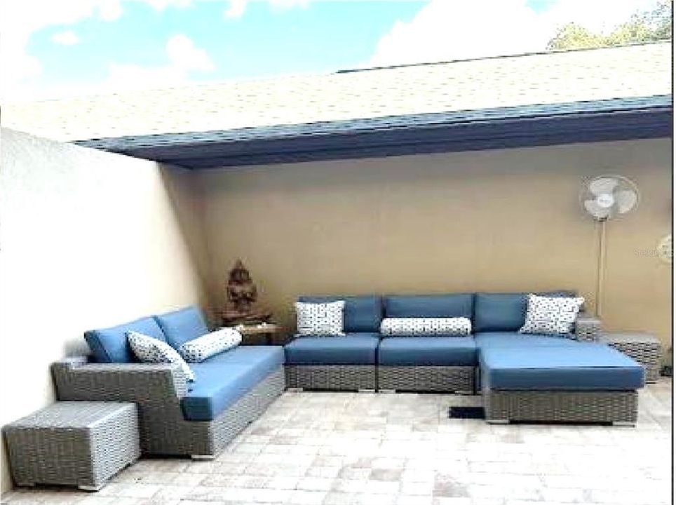 Rear patio lounge area