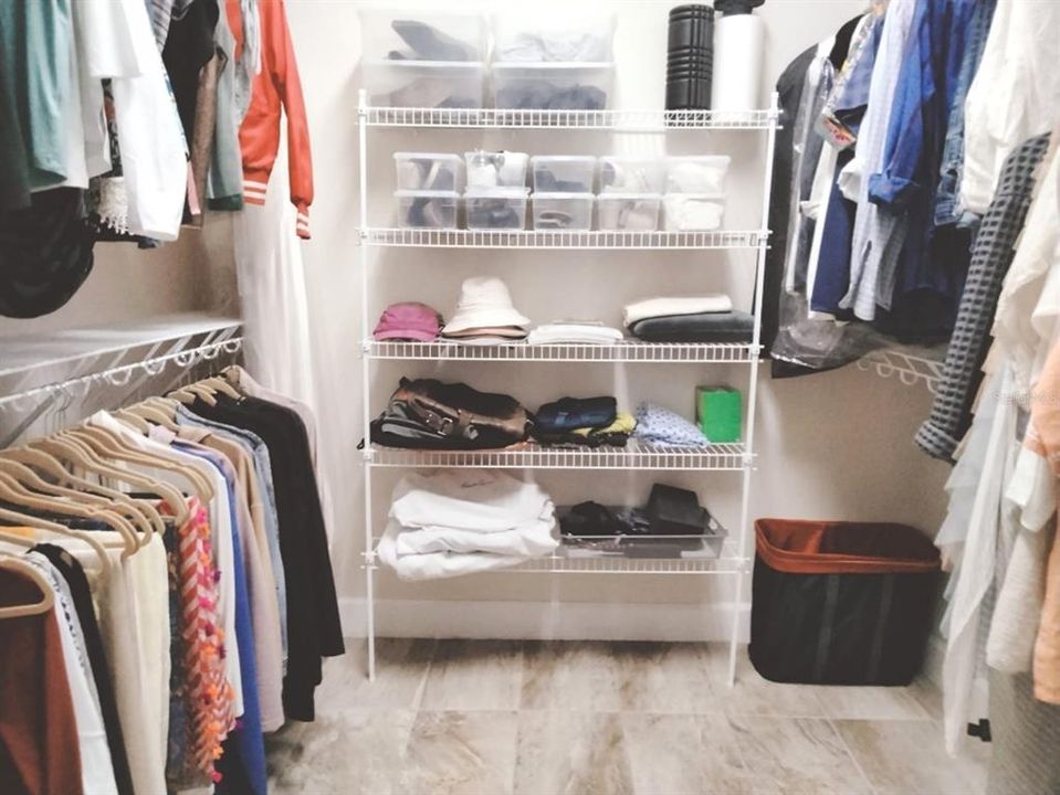 Spacious master closet