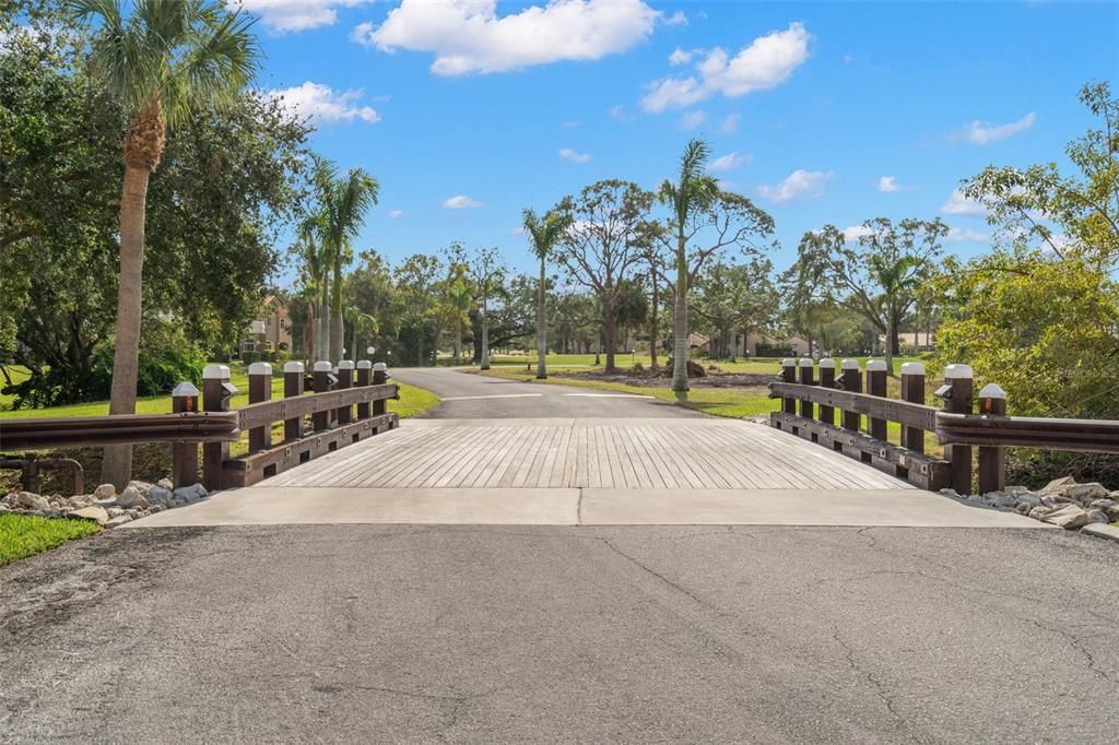 Bridge into Pelican Creek Village.