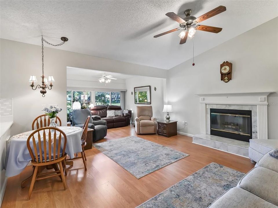 LARGE FAMILY ROOM WITH FIREPLACE