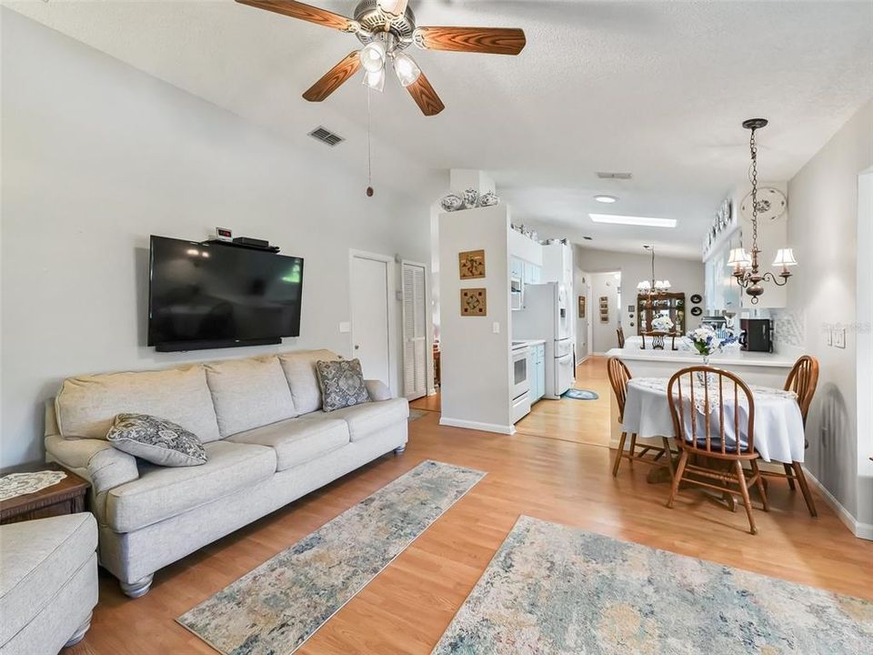 VIEW FROM FAMILY ROOM INTO KITCHEN