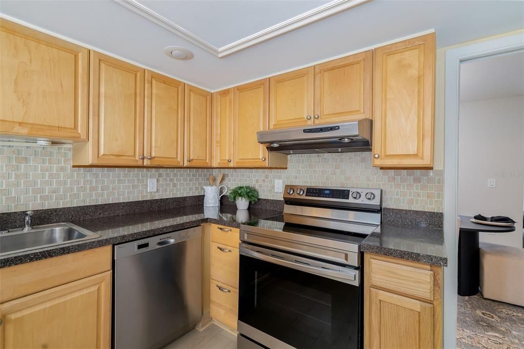 From kitchen into main dining area