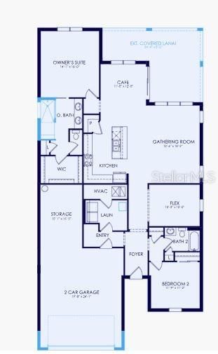 Floor plan with structural options selected