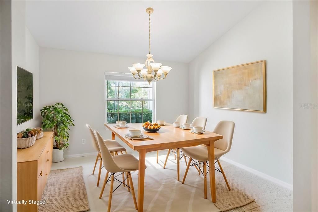 Virtually Staged Dining Room