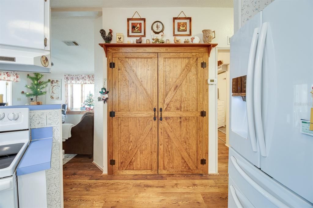 Handcrafted, custom built farmhouse pantry doors!