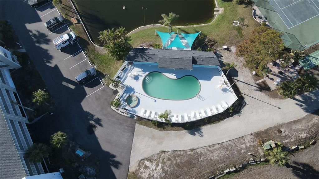 View Of Pool/Spa Area With Outside Bathrooms!