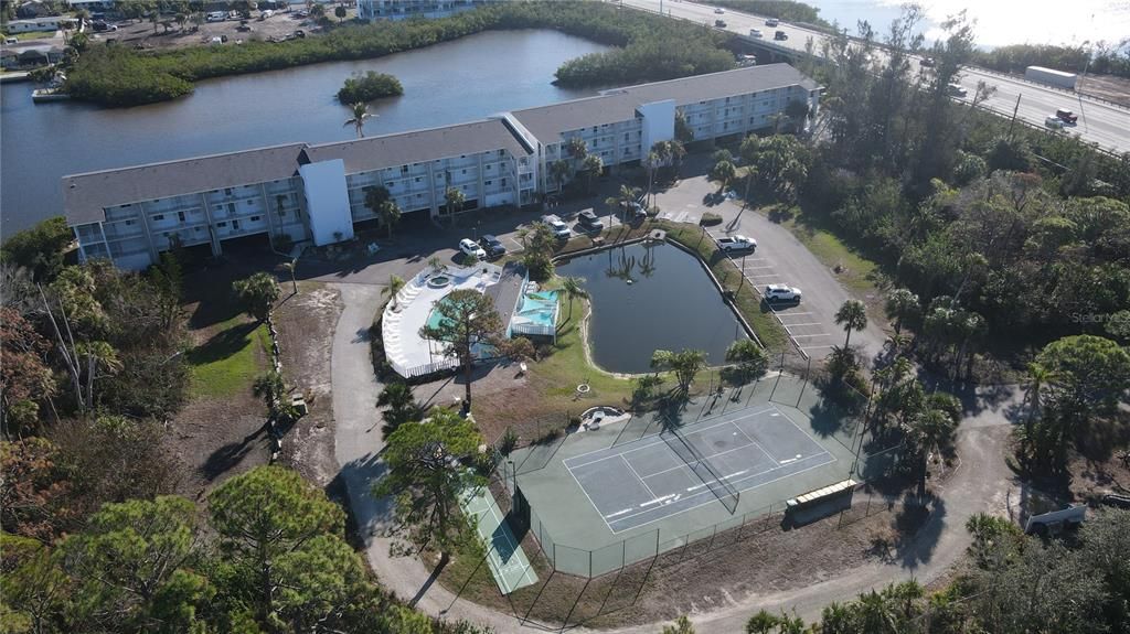 View Of Tennis Courts And Pool/Spa In Background!