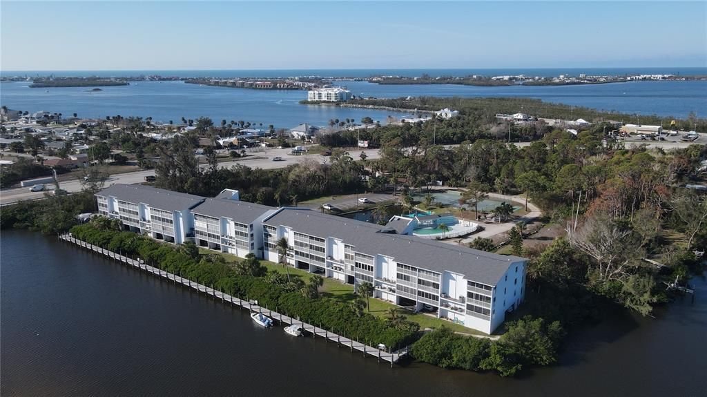 View Of Condo Building And Docks!