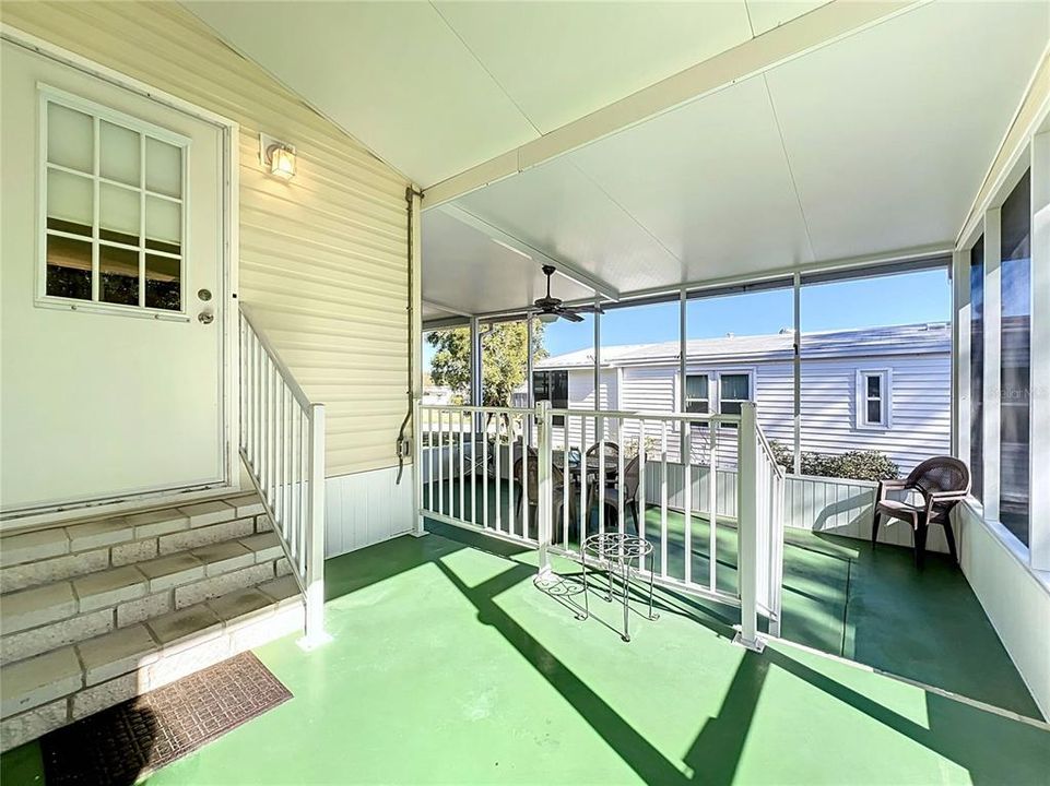 Backdoor and screened porch