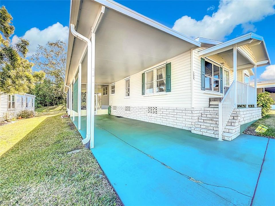 Driveway and front porch