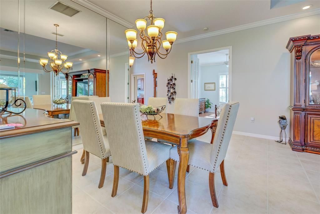 Formal dining room, just off the kitchen is perfect for that special occasion.