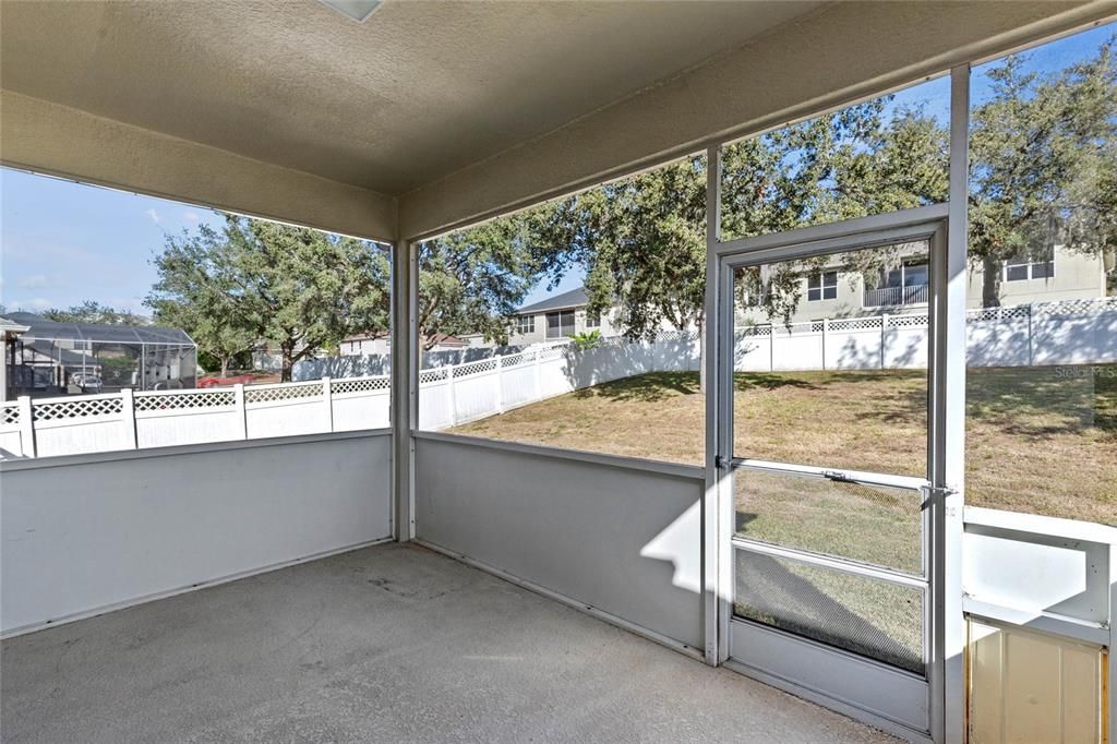 Screened in back patio