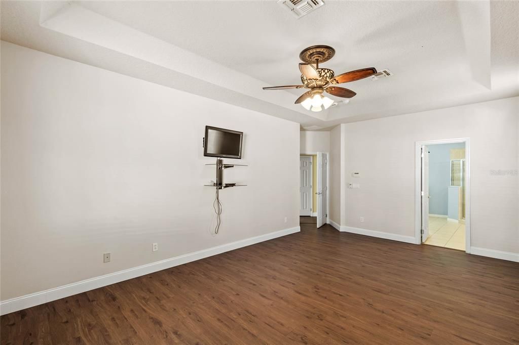 Master Bedroom with tv and mount