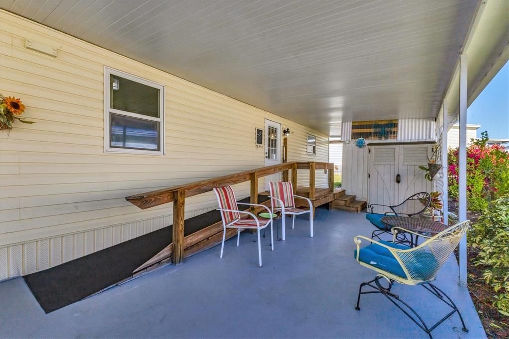 Outdoor Living Room under carport