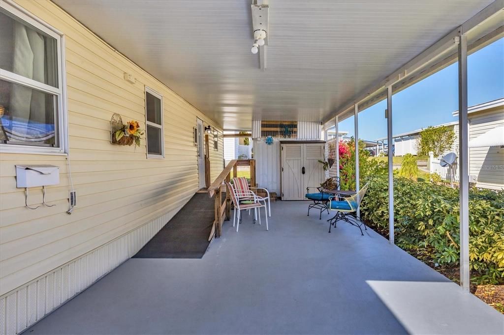 Outdoor Living Room under carport