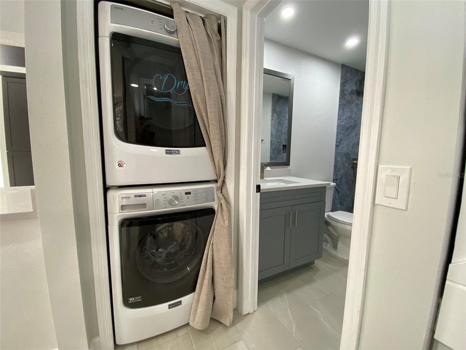 laundry in hallway