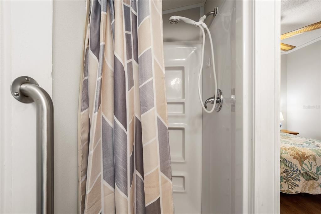 Shower with Grab Bar Close by