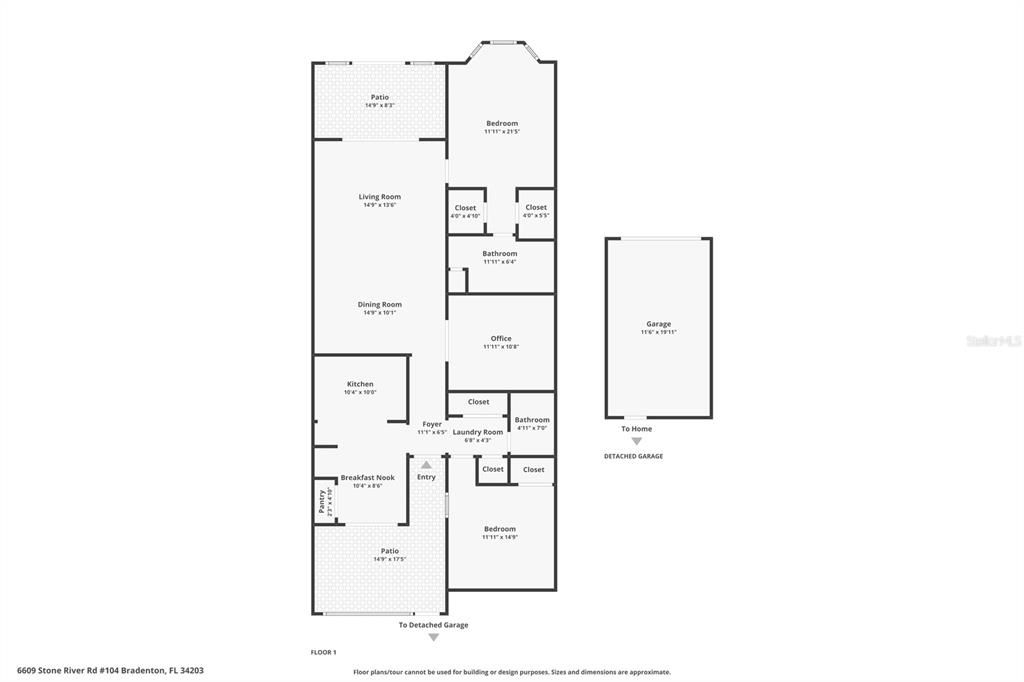 Full floorplan including garage