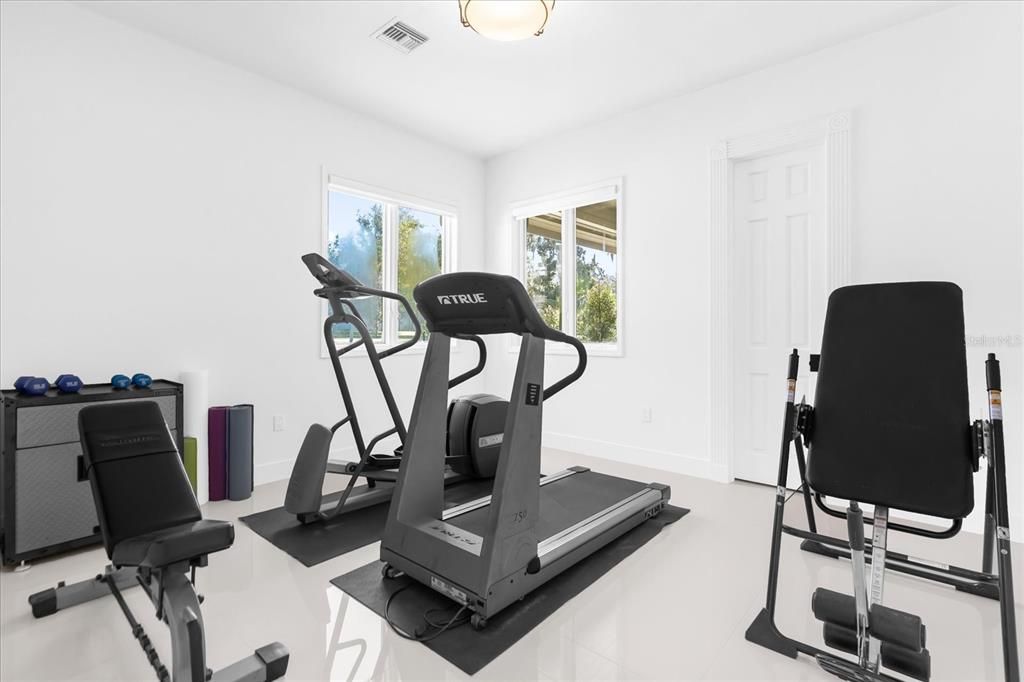 Bedroom 4 - currently used as gym