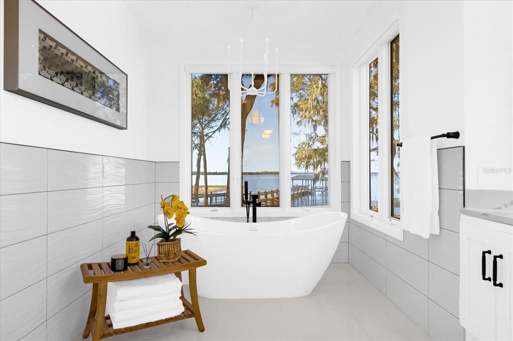 Primary Suite Bathroom-with lake views