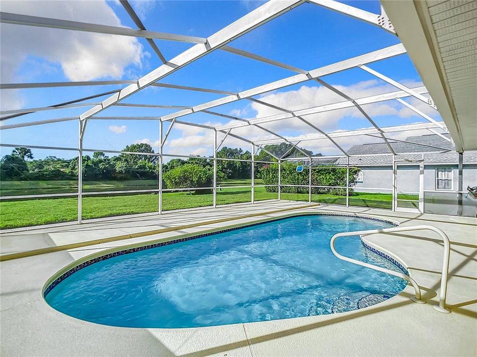 Pool with water view