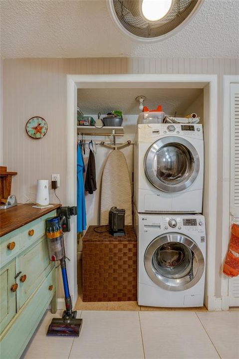 Laundry area off primary bathroom