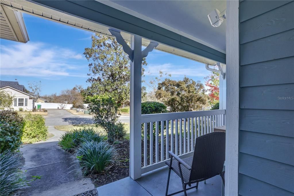 Peaceful front porch