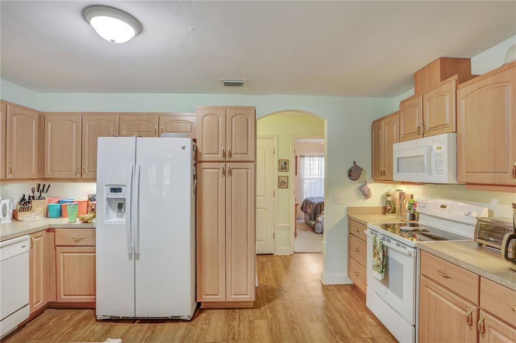 Kitchen is loaded with storage space!