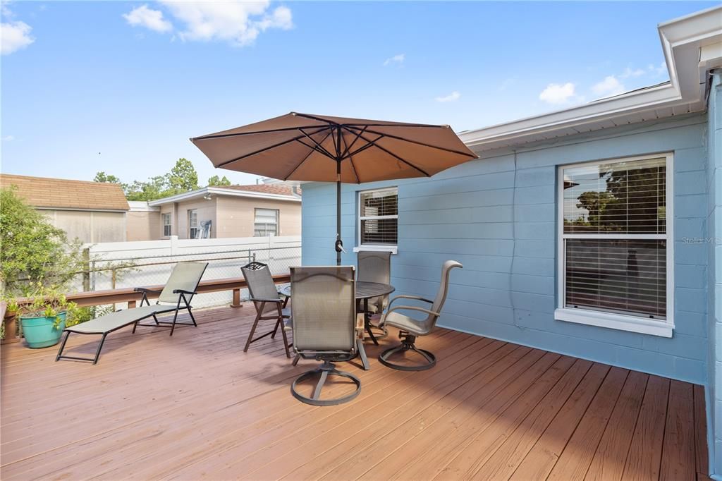 Deck with Table and Chairs