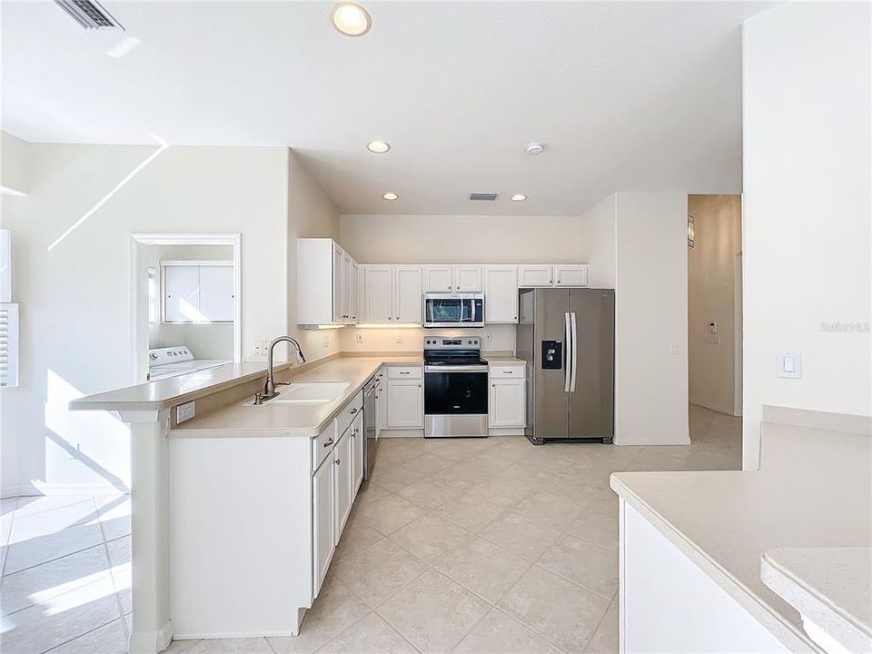 New stainless steel appliances.