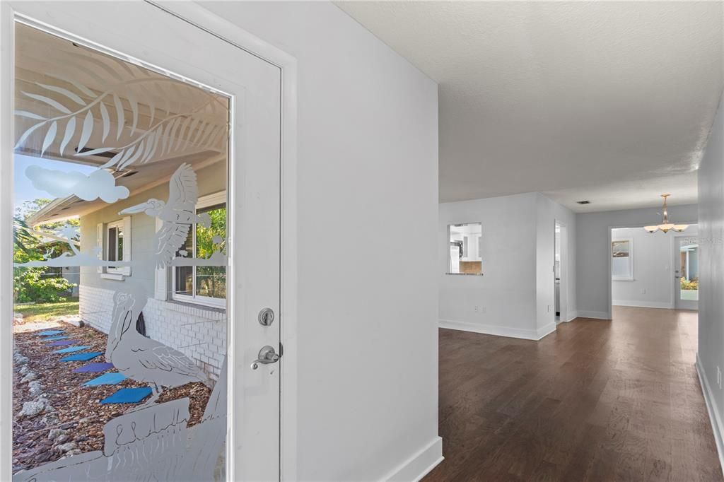 View of Living Room from front door