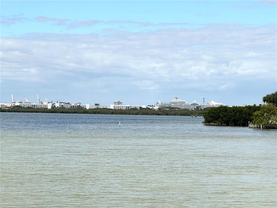 Ships parked at Port Canaveral