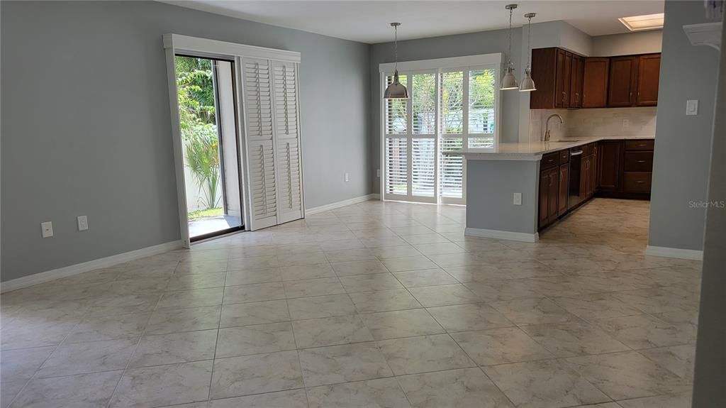 living room and dining room