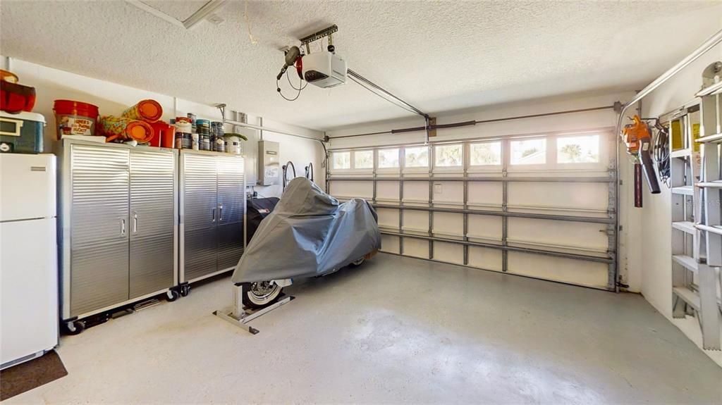 Spacious 2-car garage.